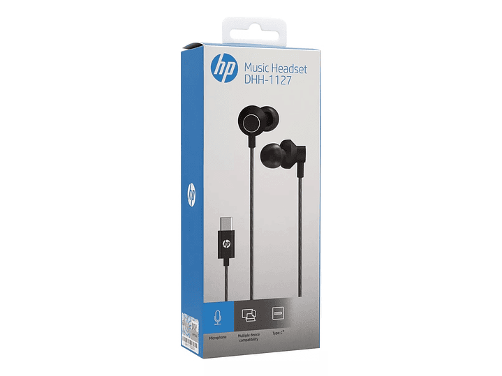 Audifonos Hp In-ear Dhh-1127 Usb-C Negro 2