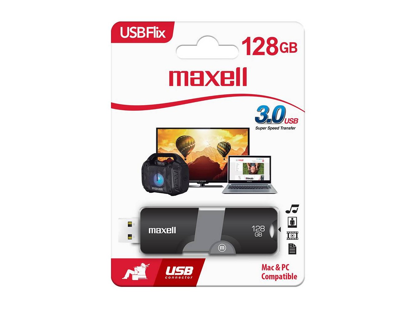 Pendrive 128GB Maxell USBFlix 3.0 1