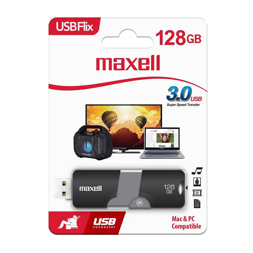 Pendrive 128GB Maxell USBFlix 3.0 1