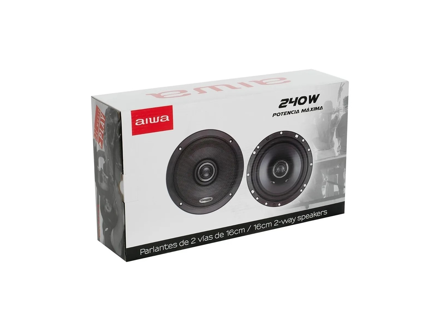Parlantes Auto Aiwa 16cm 2 Vías 240 Watts Aws-1665p 2