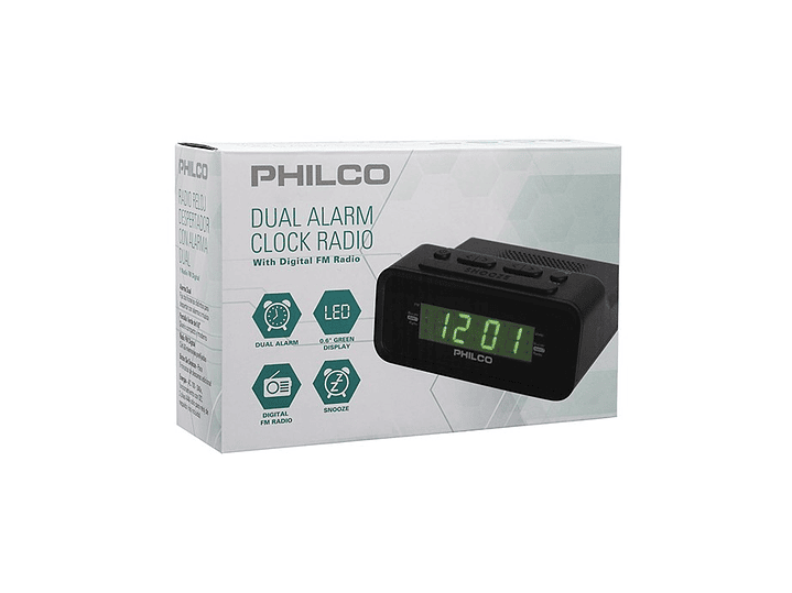 Radio Reloj Despertador Digital Philco 1006GR 2