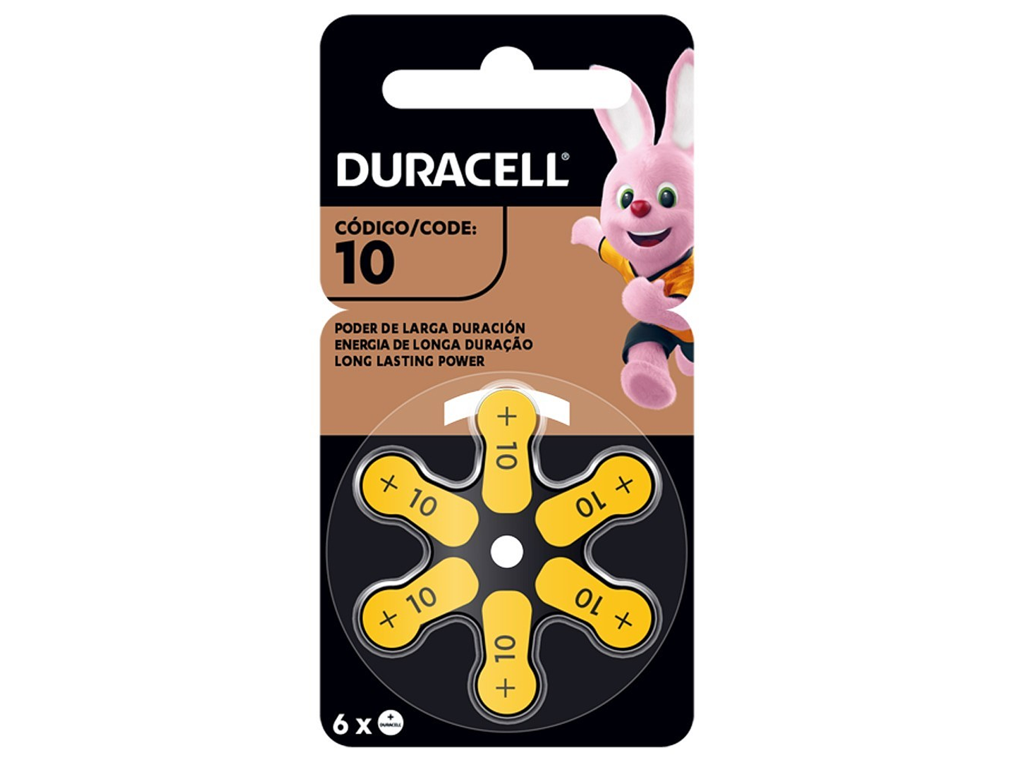 Pack 6 pilas Duracell Auditivas Numero 10 1