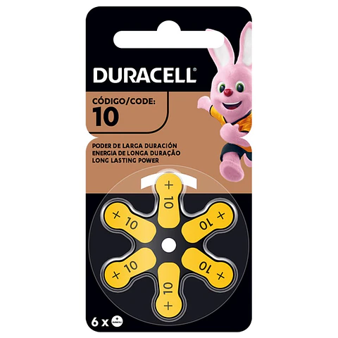 Pack 6 pilas Duracell Auditivas Numero 10