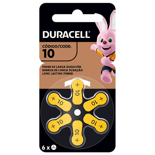Pack 6 pilas Duracell Numero 10