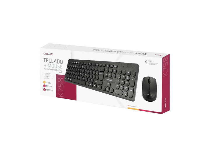 Kit Combo Teclado y Mouse Inalámbricos Dblue 2
