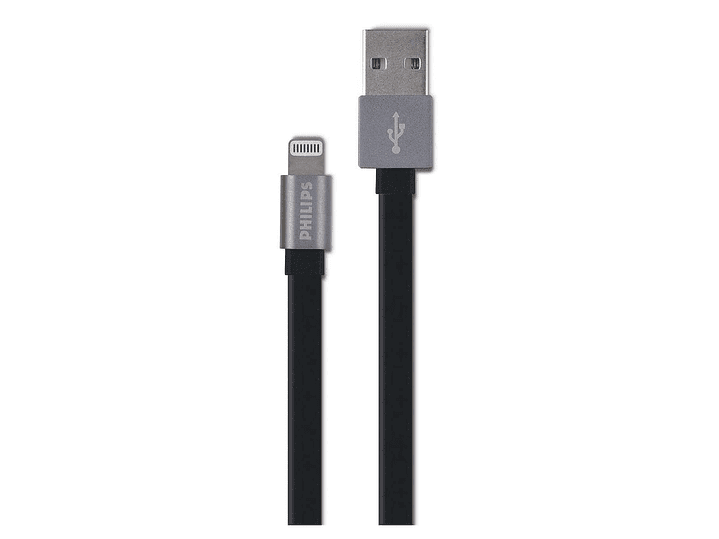 Cable Lightning a USB Philips 1.2m Negro 1