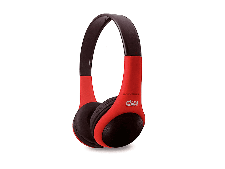 Audifonos Head Band Fun Great Rojo Negro 1