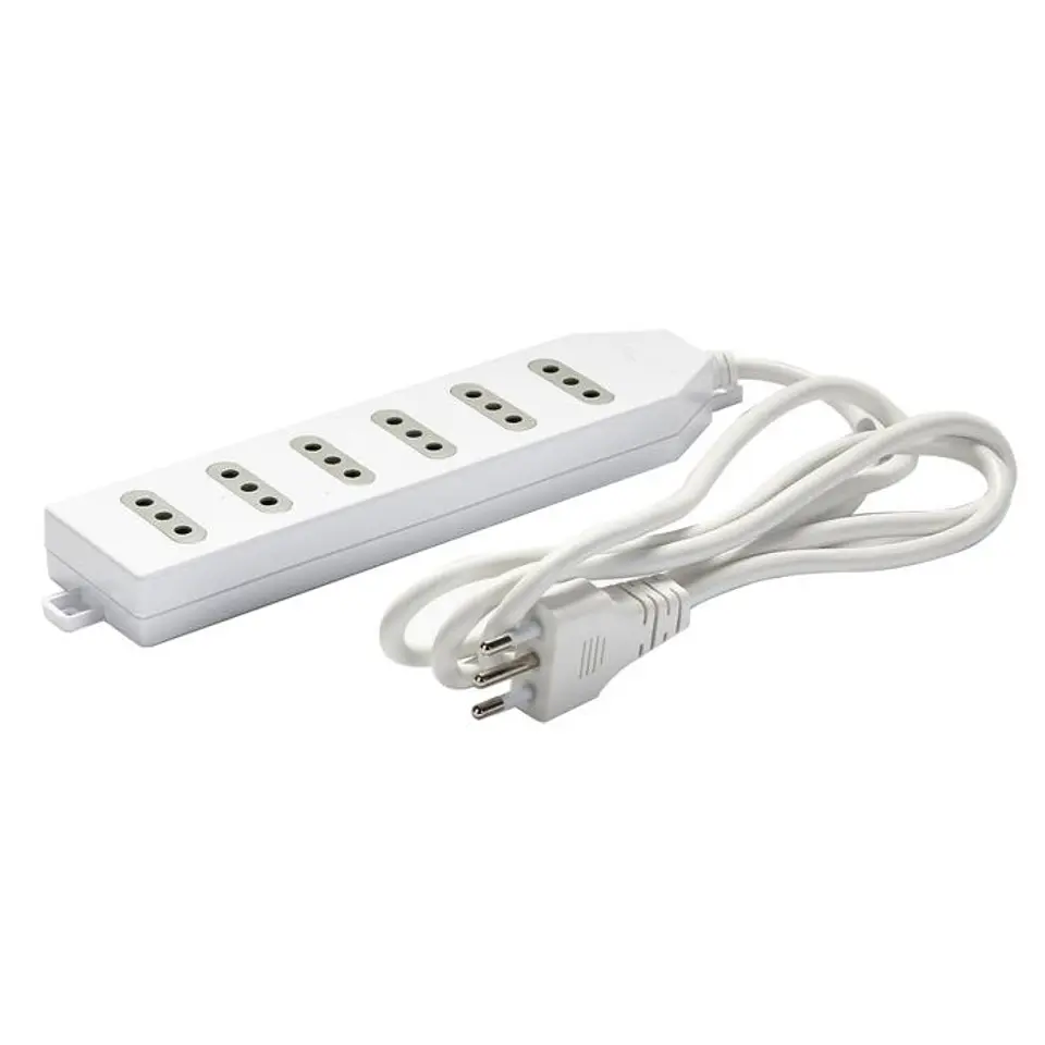 Alargador Electrico Macrotel 1.5 Mts 6 Pos Blanco ME-206W1 2