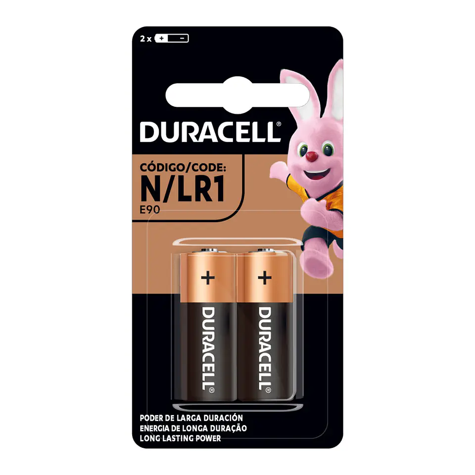 Pack 2 Pilas Duracell Alcalina N lr1 e90 1.5v 1