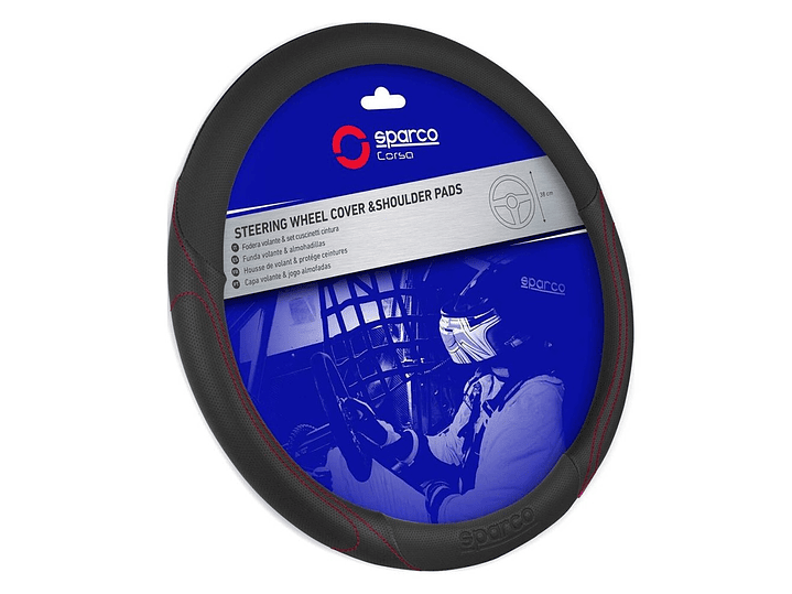Cubre Volante Auto Sparco Universal SPS117BKR 1