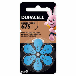 Pack 6 pilas Duracell Numero 675