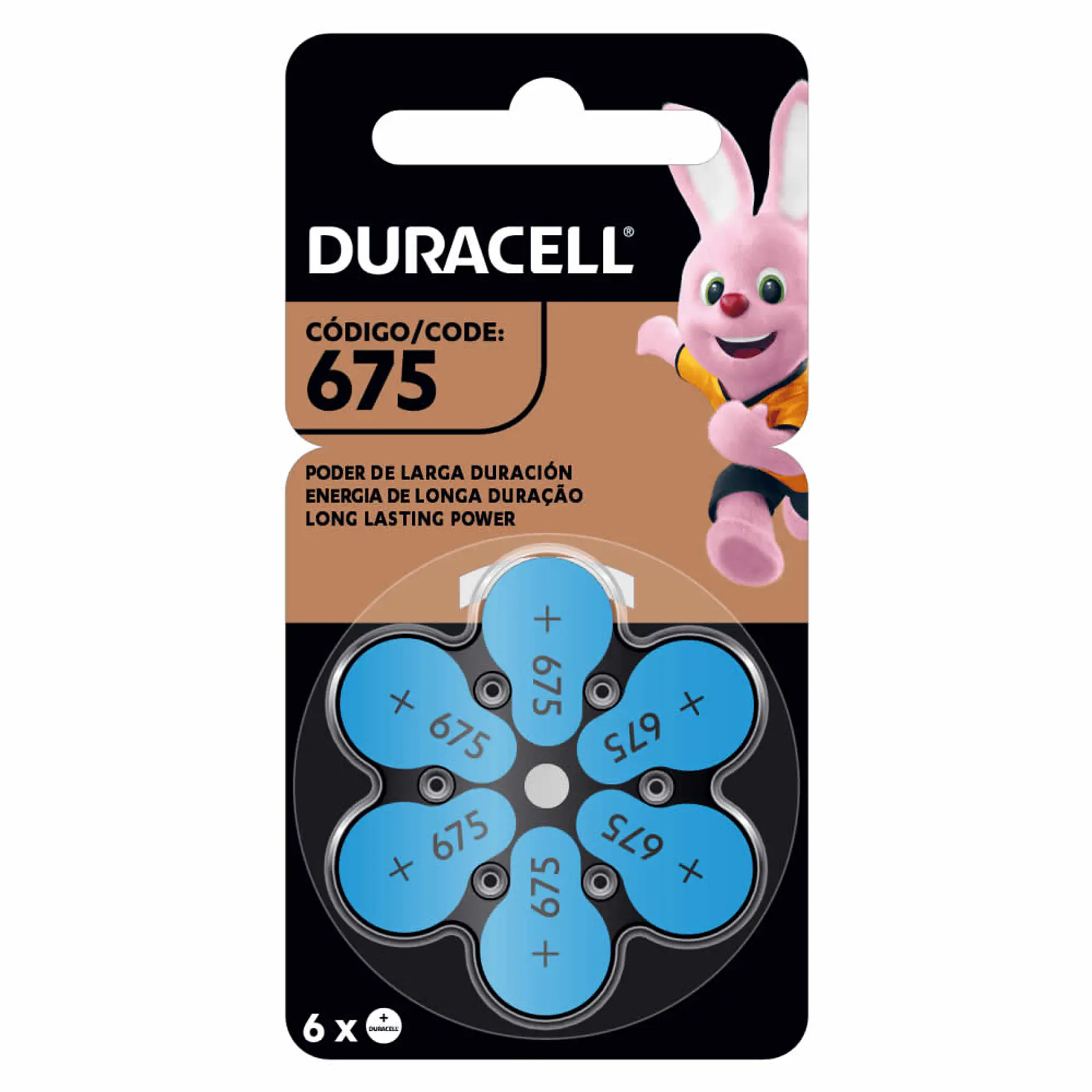 Pack 6 pilas Duracell Numero 675 1
