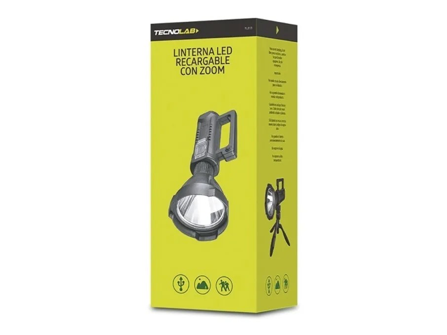 Linterna Led Largo Alcance Con Tripode Tecnolab TL215 2