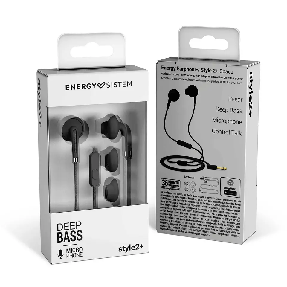 Audífonos In-Ear Energy Sistem Style+ 2 Negro 2