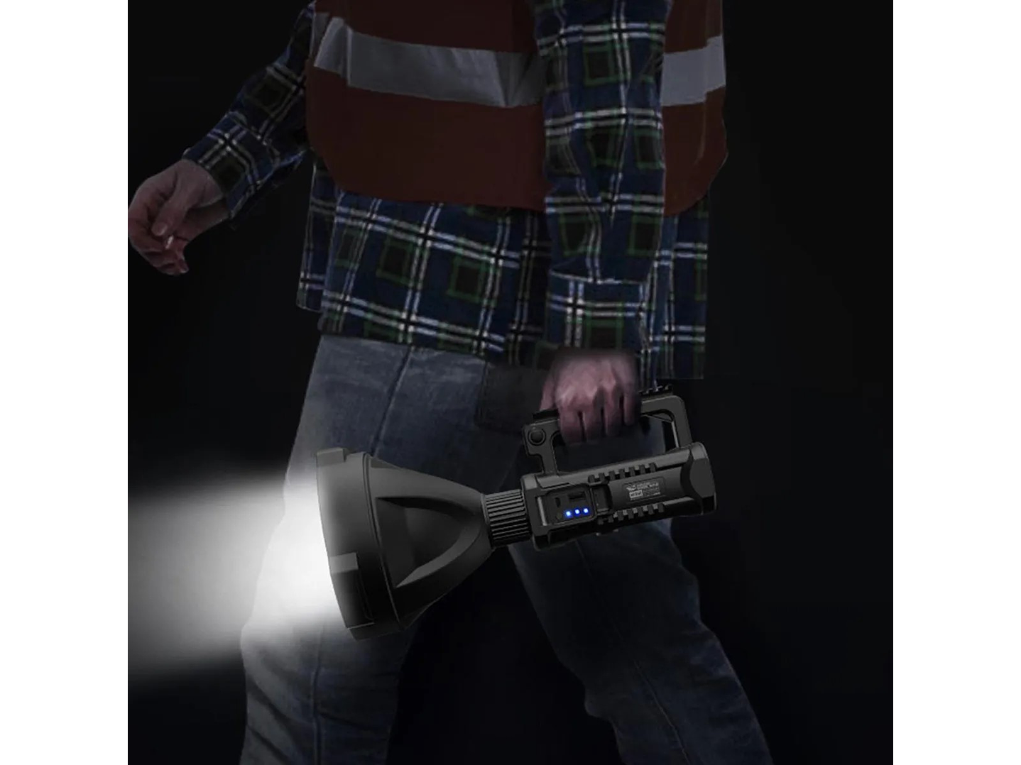 Linterna Led Largo Alcance Con Tripode Tecnolab TL215 4