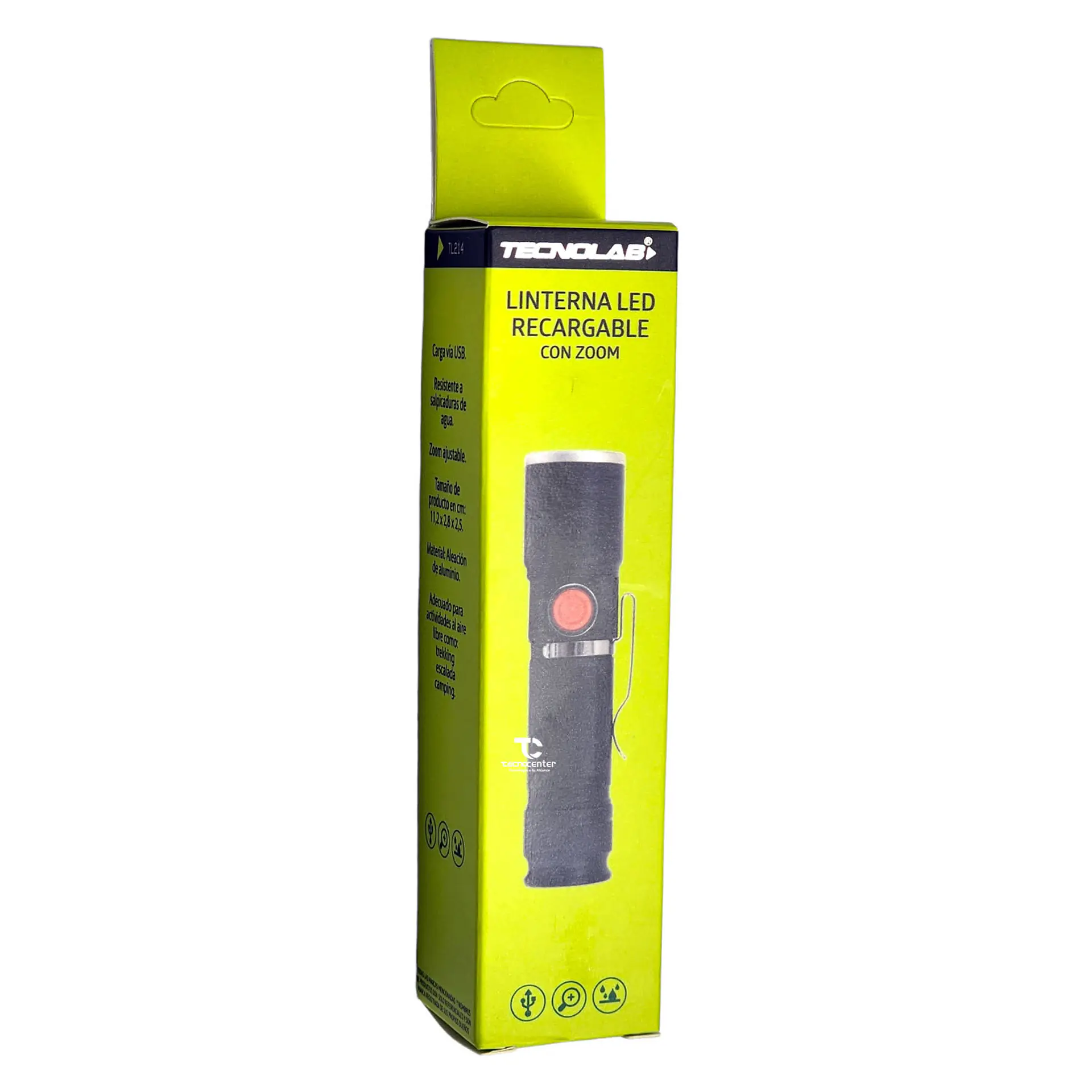 Linterna Led Recargable Usb Tecnolab TL214 2