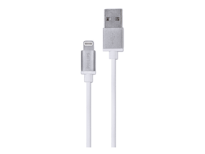 Cable Lightning a USB Philips 1.2m Blanco 1