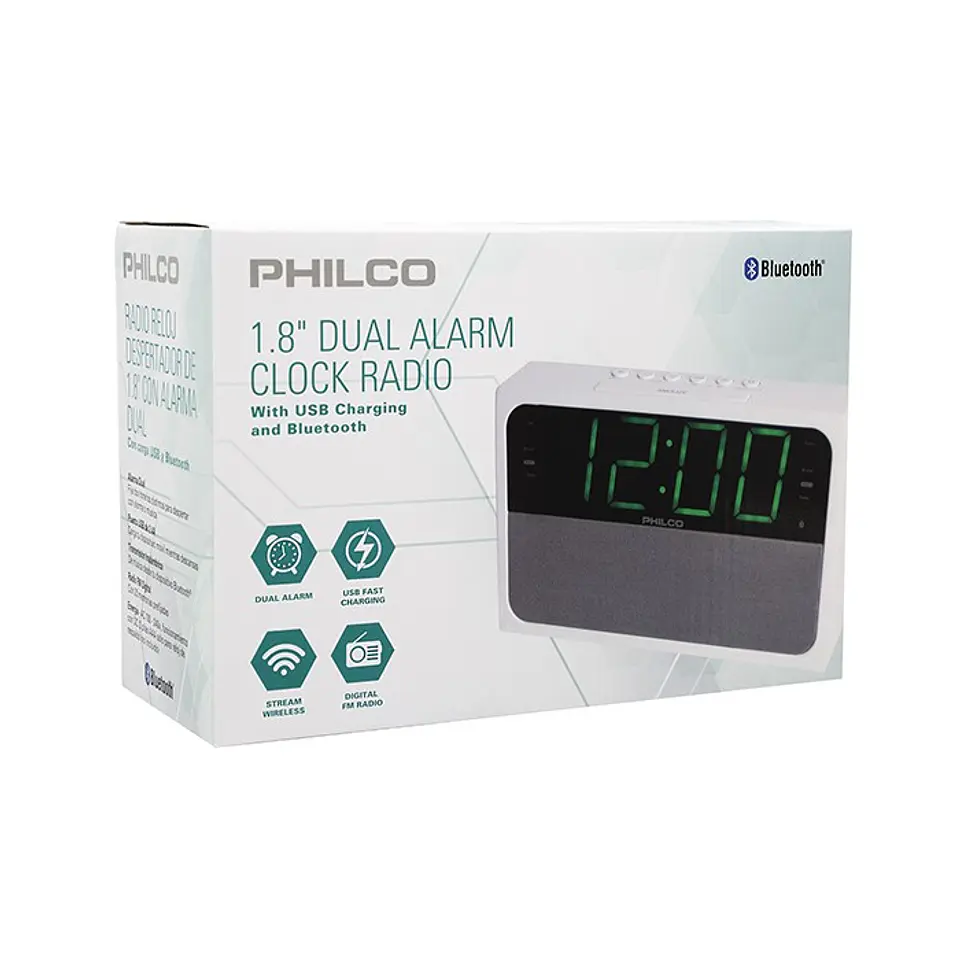 Radio Reloj Despertador BT Digital Philco 1018BT 2