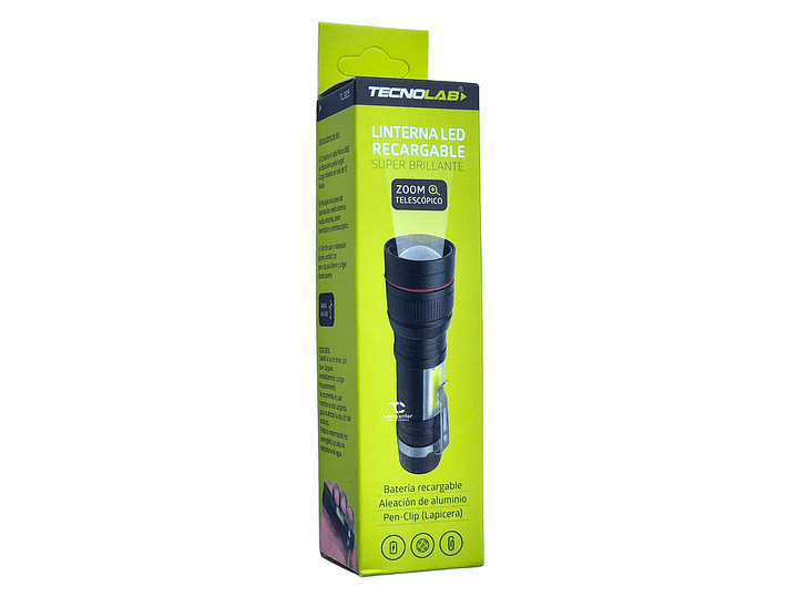 Linterna Led Recargable Usb Tecnolab TL325 2