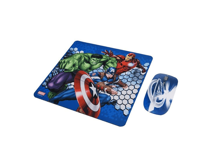 Kit Mouse Inalambrico y Mouse Pad Avengers 1 1