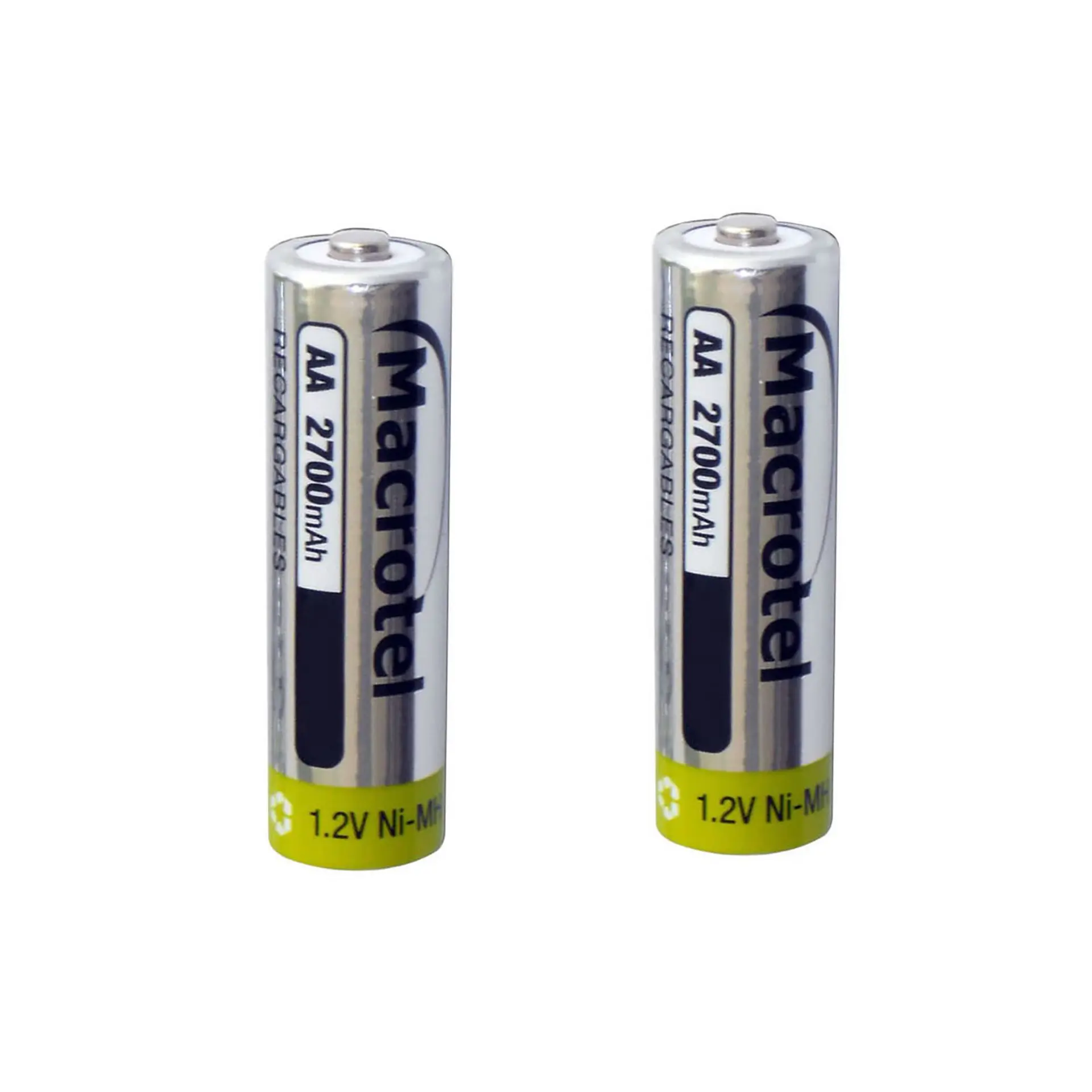 Pack 2 Pilas Recargables AA Macrotel 2700mha 2