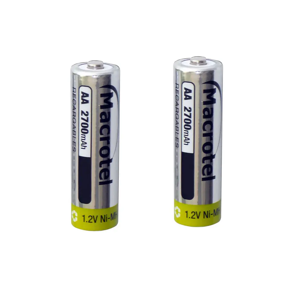 Pack 2 Pilas Recargables AA Macrotel 2700mha 2