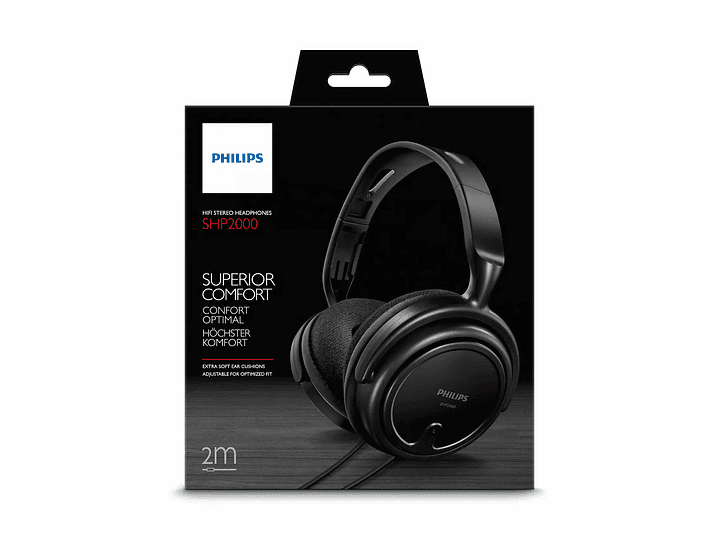 Audifonos Philips SHP2000 Negro 3