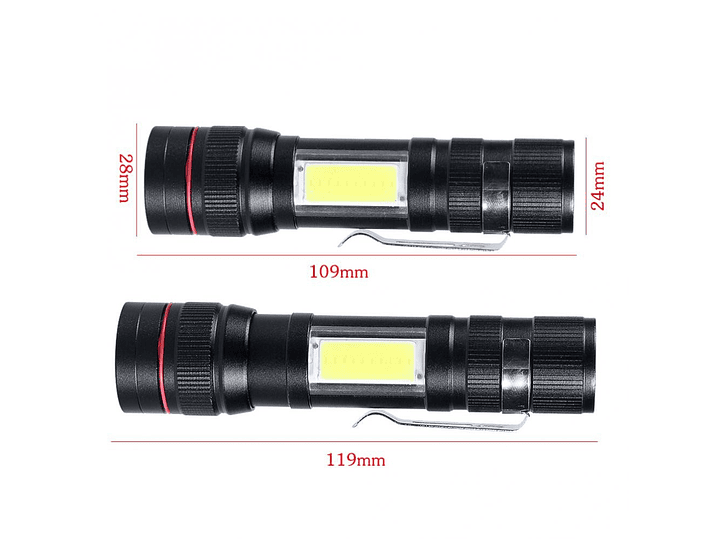 Linterna Led Recargable Usb Tecnolab TL325 5