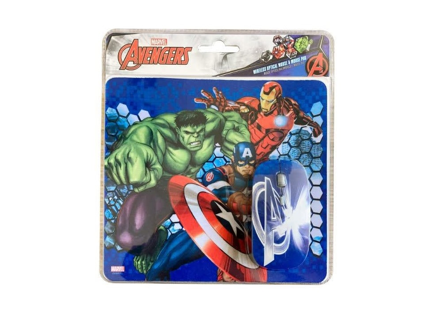 Kit Mouse Inalambrico y Mouse Pad Avengers 1 2
