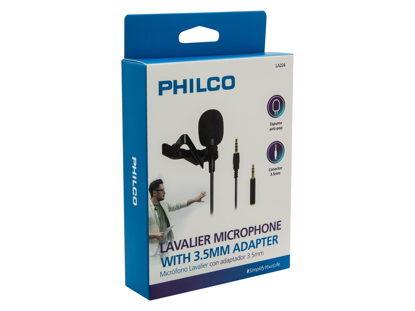 Microfono Solapa Lavalier 3.5 Aux Philco LA224 2