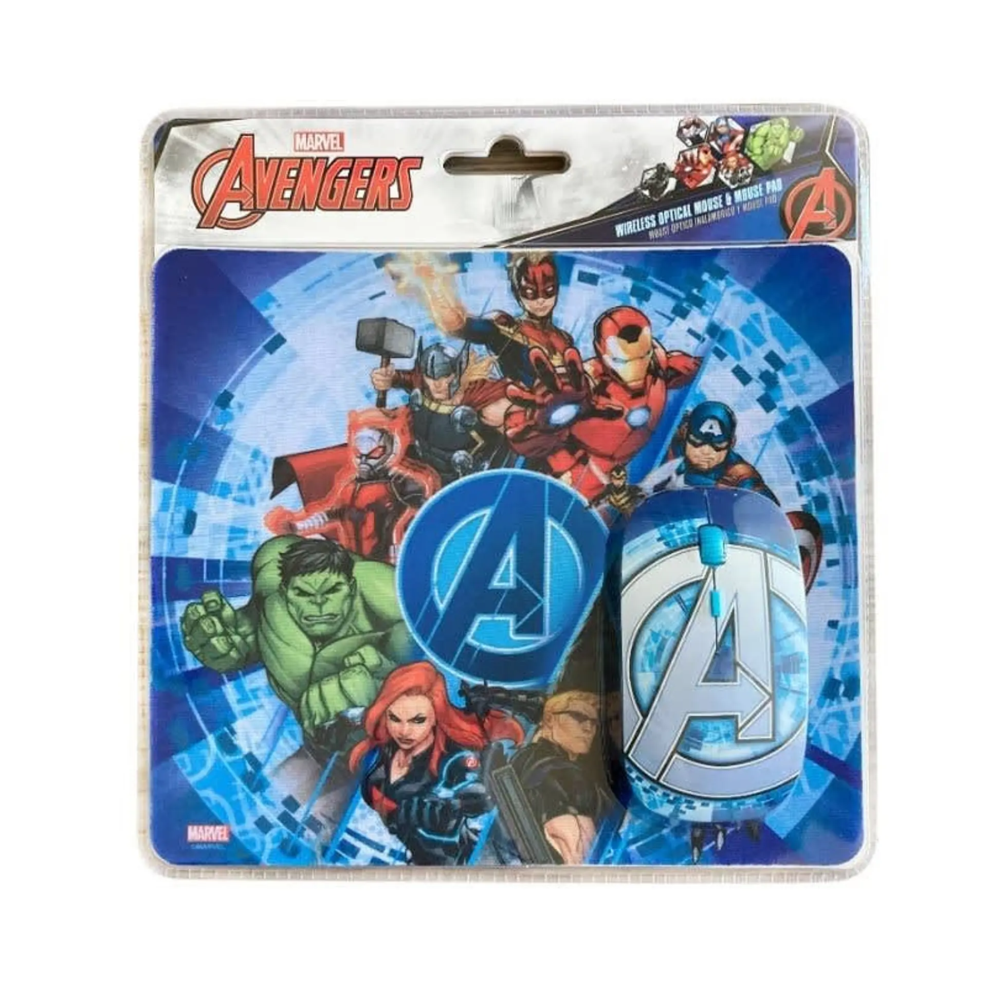 Kit Mouse Inalambrico y Mouse Pad Avengers 2 2