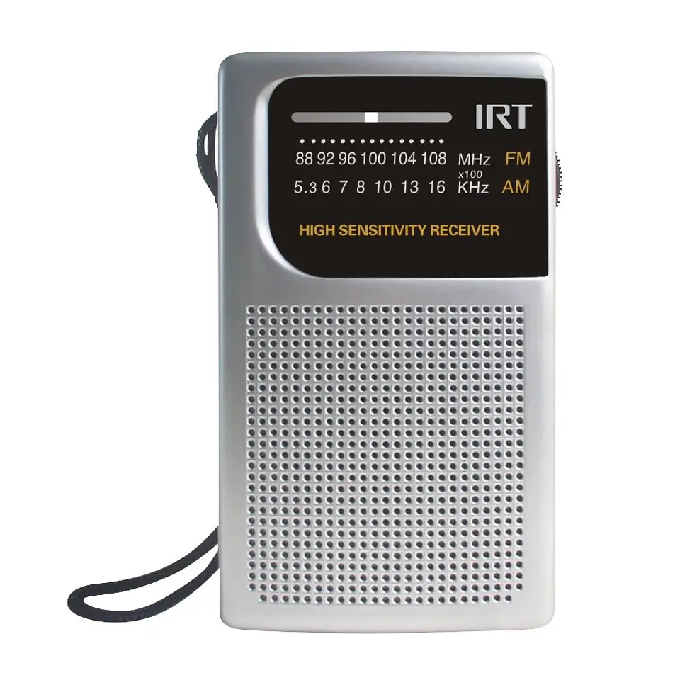 Radio A Pilas De Bolsillo Am/Fm Irt Plateada 1