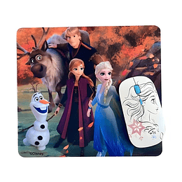 Kit Mouse Inalambrico y Mouse Pad Frozen