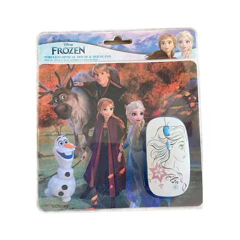 Kit Mouse Inalambrico y Mouse Pad Frozen
