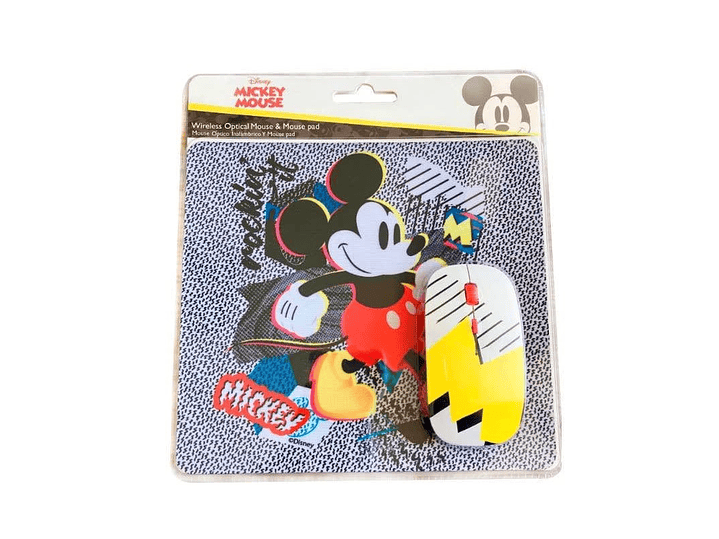 Kit Mouse Inalambrico y Mouse Pad Mickey 1 2