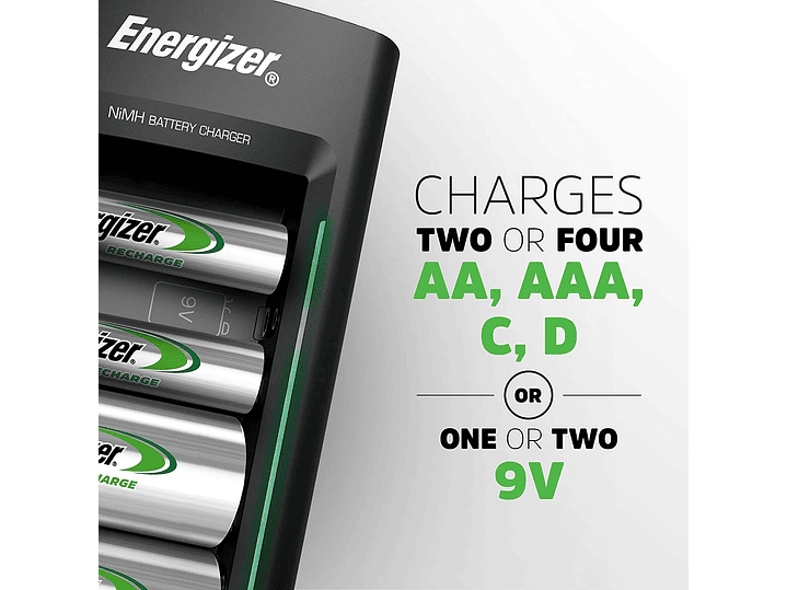 Cargador Energizer Universal Pilas Aa Aaa C D Y 9v 3