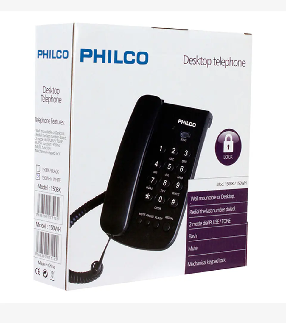 Telefono De Sobremesa Philco 150bk Negro 4