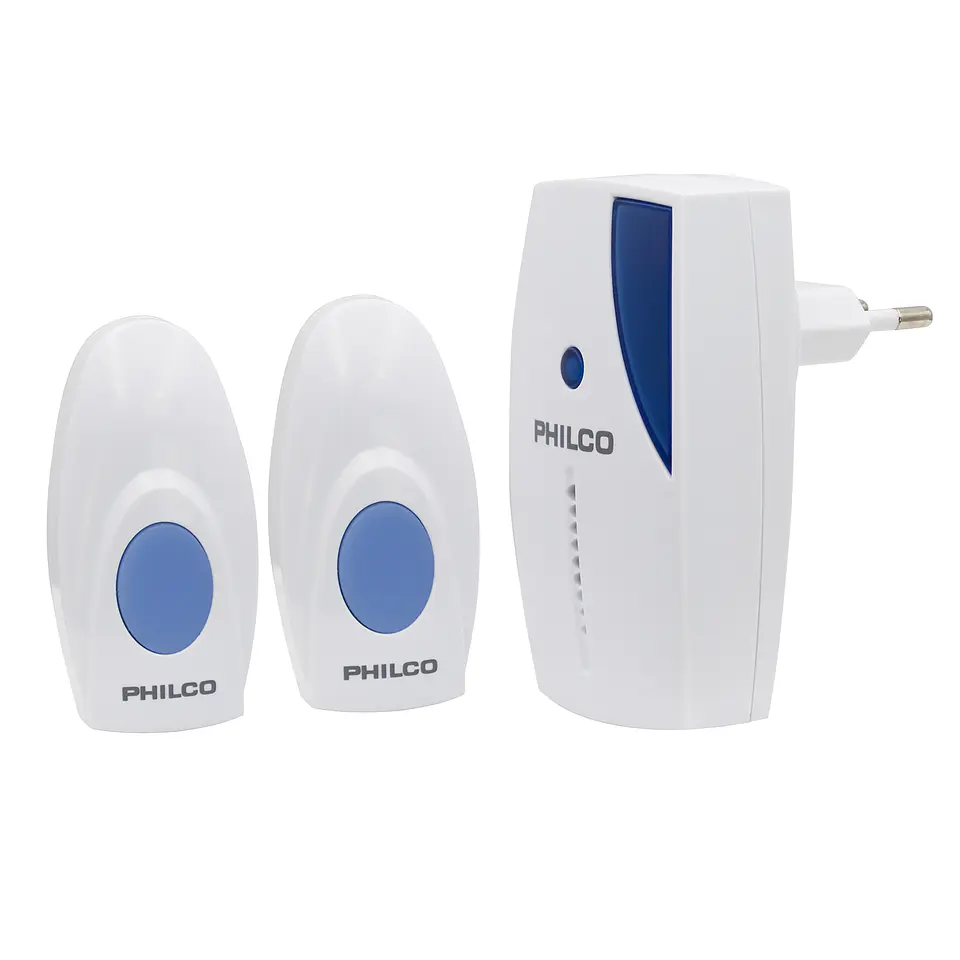 Timbre Inalámbrico Doble Philco Azul 220V  2
