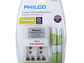 Pack Cargador con 4 pilas AA Philco 2700mha - Miniatura 1