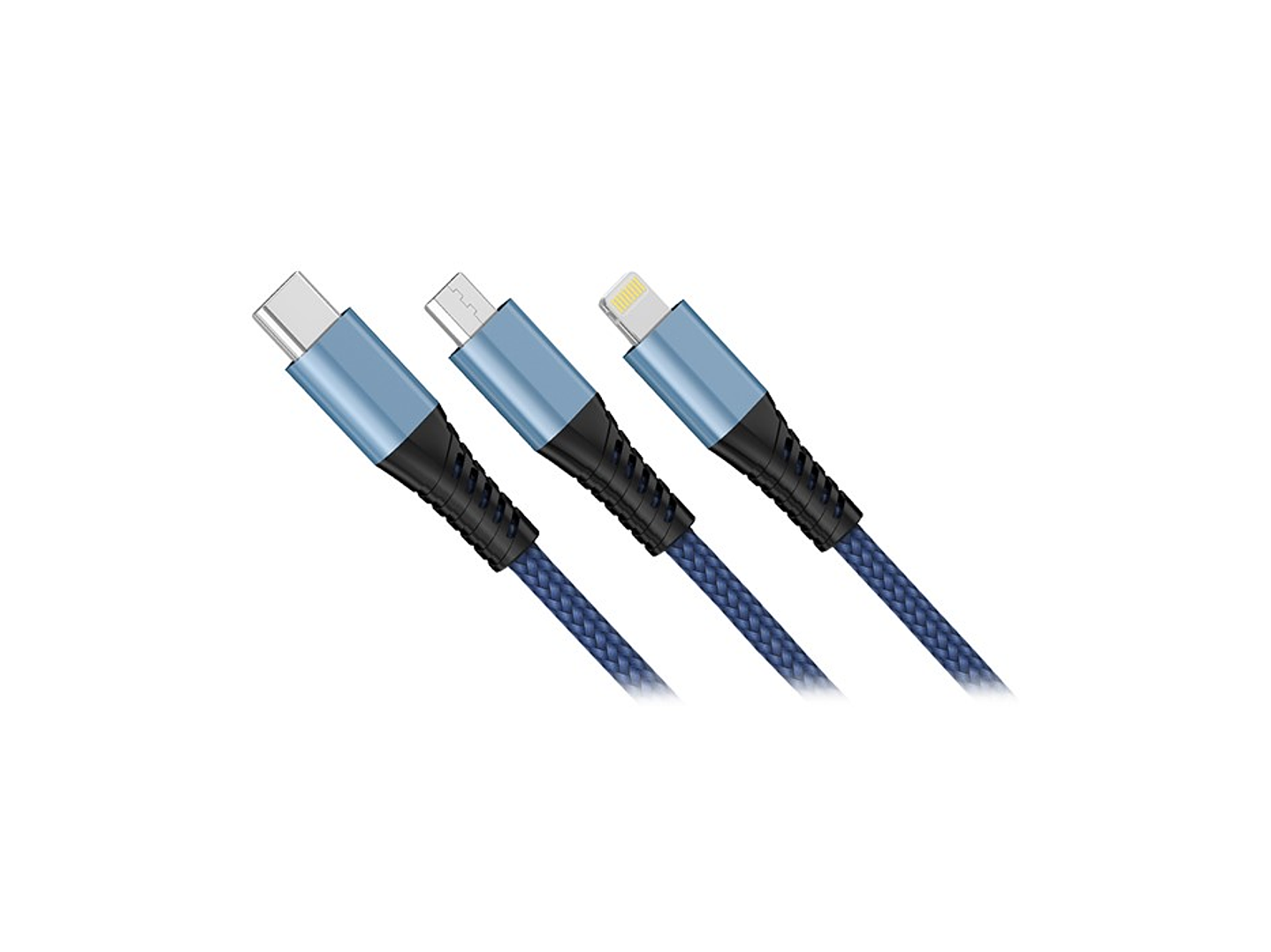 Cable Usb Master G 3 En 1 Micro Tipo C y Para IPhone 2