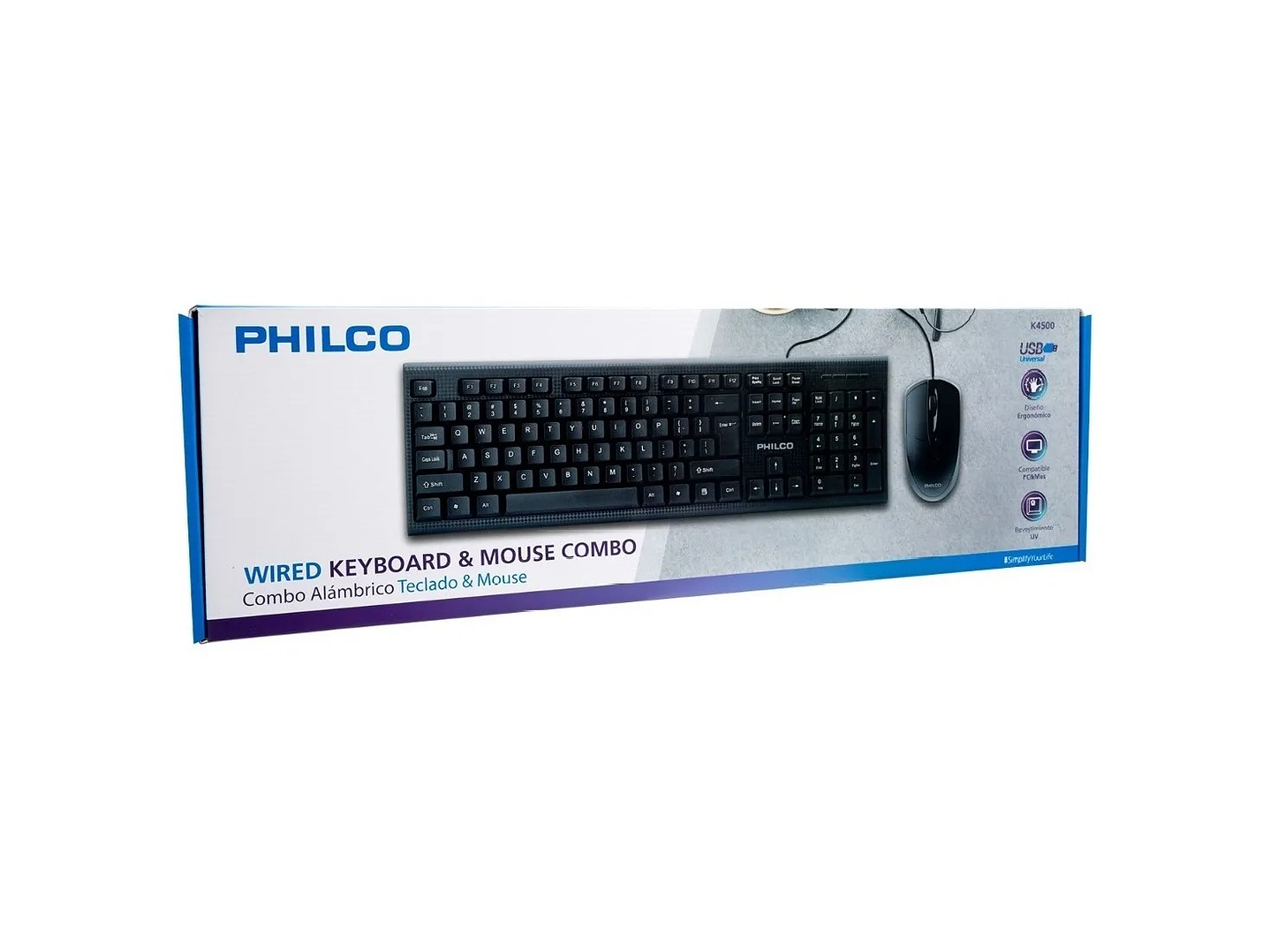 Kit Combo Teclado y Mouse Philco K4500 2