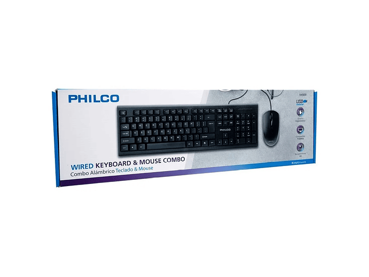 Kit Combo Teclado y Mouse Philco K4500 2