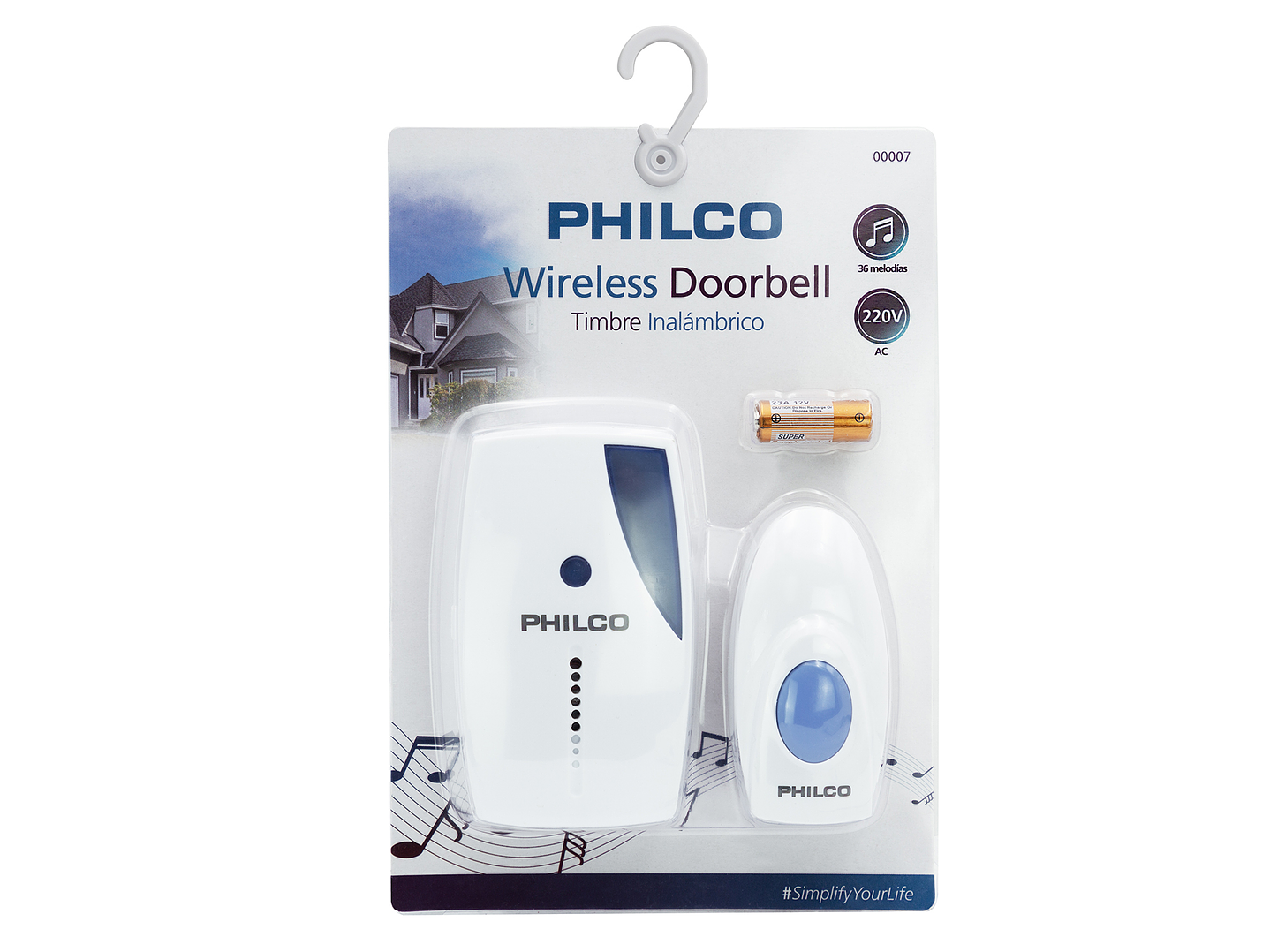 Timbre Inalámbrico Philco Azul 220V Simple 3