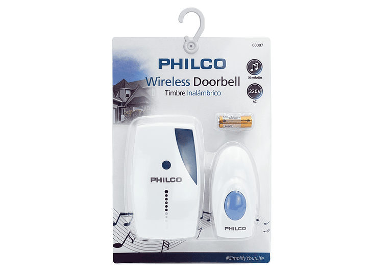 Timbre Inalámbrico Philco Azul 220V Simple 3