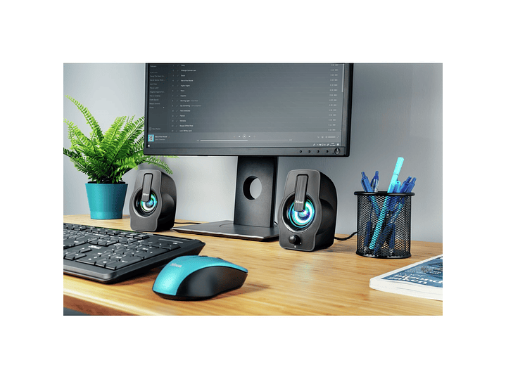 Parlante PC Trust Gemi 2.0 Led RGB Jack 3.5mm 4