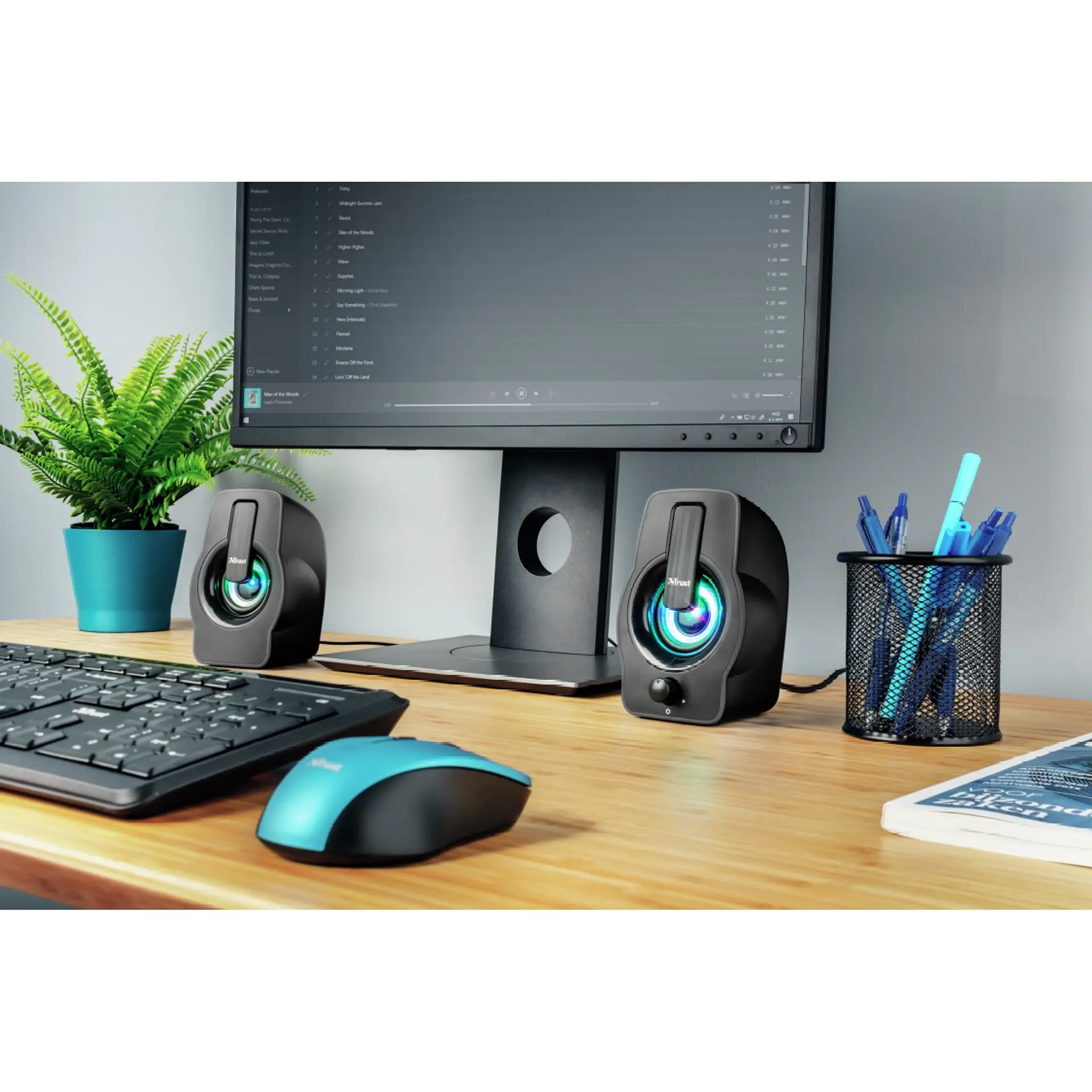 Parlante PC Trust Gemi 2.0 Led RGB Jack 3.5mm 4