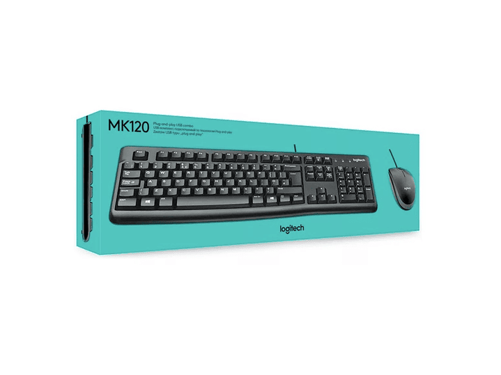 Kit Teclado y Mouse Logitech MK120 Español Negro 2