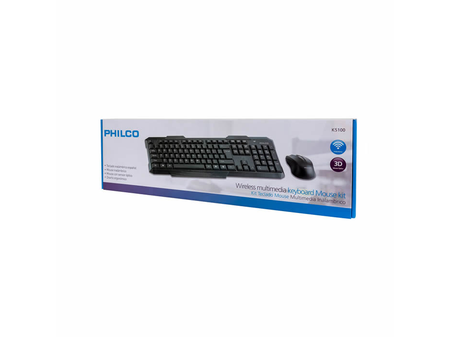 Kit Combo Teclado y Mouse Inalambrico Philco 2