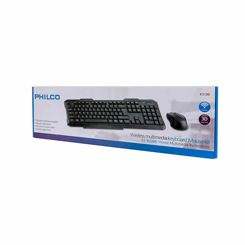 Kit Combo Teclado y Mouse Inalambrico Philco