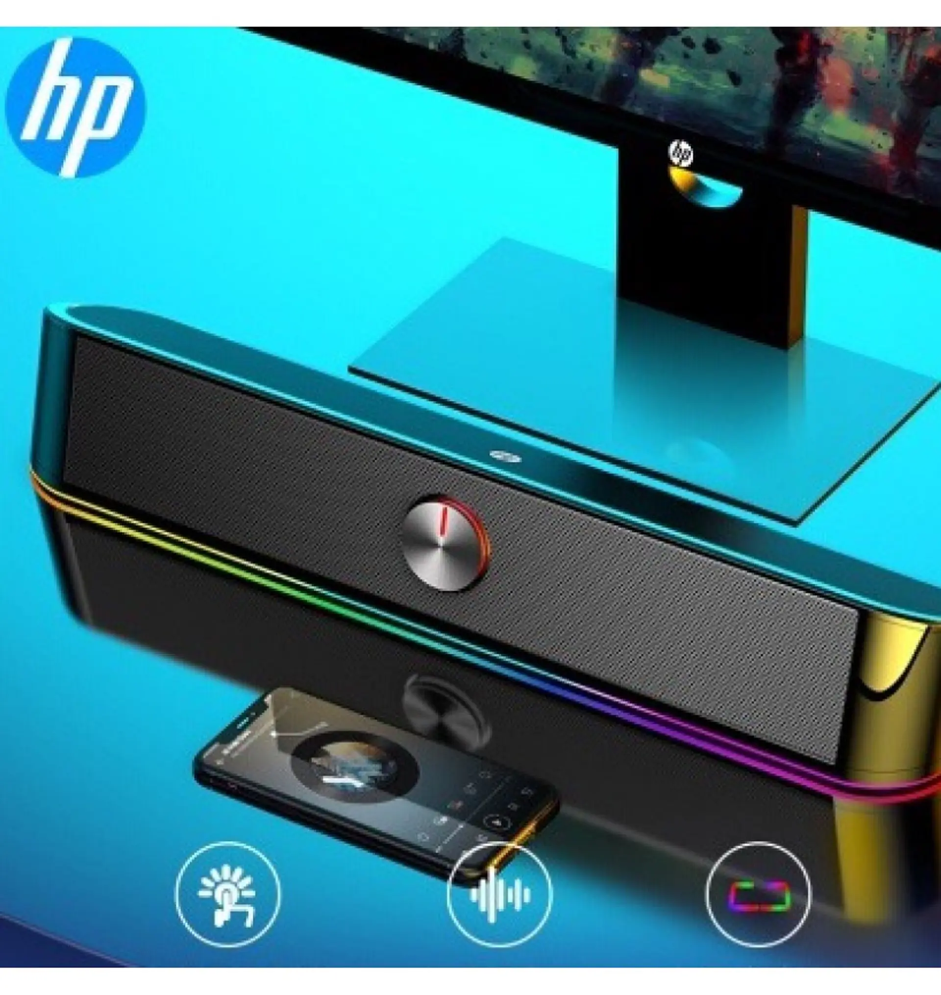 Barra Sonido Gamer HP DHE-6003 Rgb 4
